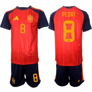 Spanje WK 2026 Thuistenue voor Heren Pedri #8 Voetbalshirt en Short