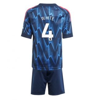 Arsenal Ben White #4 Uit tenue Kinder 2025-26 Korte Mouwen en Broekje