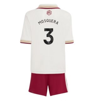 Arsenal Cristhian Mosquera #3 Derde tenue Kinder 2025-26 Korte Mouwen en Broekje