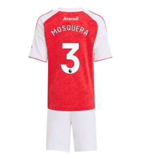 Arsenal Cristhian Mosquera #3 Thuis tenue Kinder 2025-26 Korte Mouwen en Broekje