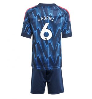 Arsenal Gabriel Magalhaes #6 Uit tenue Kinder 2025-26 Korte Mouwen en Broekje