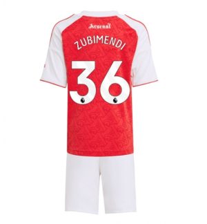 Arsenal Martin Zubimendi #36 Thuis tenue Kinder 2025-26 Korte Mouwen en Broekje