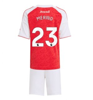 Arsenal Mikel Merino #23 Thuis tenue Kinder 2025-26 Korte Mouwen en Broekje