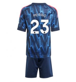 Arsenal Mikel Merino #23 Uit tenue Kinder 2025-26 Korte Mouwen en Broekje