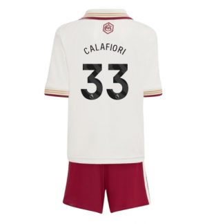 Arsenal Riccardo Calafiori #33 Derde tenue Kinder 2025-26 Korte Mouwen en Broekje