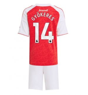 Arsenal Viktor Gyokeres #14 Thuis tenue Kinder 2025-26 Korte Mouwen en Broekje