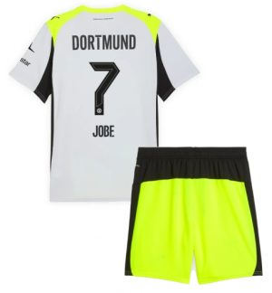 Borussia Dortmund Jobe Bellingham #7 Uit tenue Kinder 2025-26 Korte Mouwen en Broekje