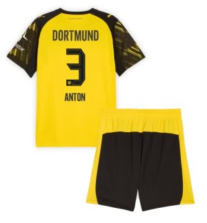 Borussia Dortmund Waldemar Anton #3 Thuis tenue Kinder 2025-26 Korte Mouwen en Broekje