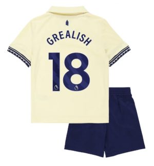 Everton Jack Grealish #18 Uit tenue Kinder 2025-26 Korte Mouwen en Broekje Everton Jack Grealish #18 Uit tenue Kinder 2025-26 Korte Mouwen en Broekje