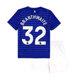 Everton Jarrad Branthwaite #32 Thuis tenue Kinder 2025-26 Korte Mouwen en Broekje Everton Jarrad Branthwaite #32 Thuis tenue Kinder 2025-26 Korte Mouwen en Broekje