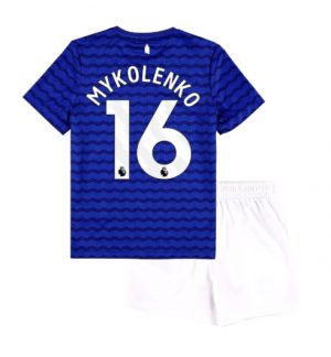 Everton Vitaliy Mykolenko #16 Thuis tenue Kinder 2025-26 Korte Mouwen en Broekje Everton Vitaliy Mykolenko #16 Thuis tenue Kinder 2025-26 Korte Mouwen en Broekje