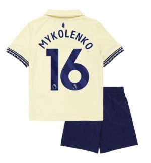 Everton Vitaliy Mykolenko #16 Uit tenue Kinder 2025-26 Korte Mouwen en Broekje Everton Vitaliy Mykolenko #16 Uit tenue Kinder 2025-26 Korte Mouwen en Broekje
