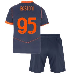 Inter Milan Alessandro Bastoni #95 Derde tenue Kinder 2025-26 Korte Mouwen en Broekje