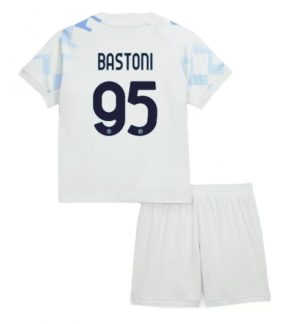 Inter Milan Alessandro Bastoni #95 Uit tenue Kinder 2025-26 Korte Mouwen en Broekje
