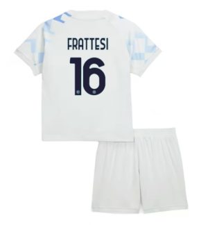 Inter Milan Davide Frattesi #16 Uit tenue Kinder 2025-26 Korte Mouwen en Broekje