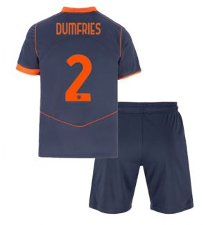 Inter Milan Denzel Dumfries #2 Derde tenue Kinder 2025-26 Korte Mouwen en Broekje