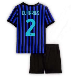 Inter Milan Denzel Dumfries #2 Thuis tenue Kinder 2025-26 Korte Mouwen en Broekje