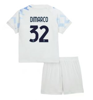 Inter Milan Federico Dimarco #32 Uit tenue Kinder 2025-26 Korte Mouwen en Broekje