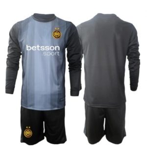 Inter Milan Keeper Thuis tenue Kinder 2025-26 Lange Mouwen (+ broek)