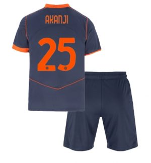 Inter Milan Manuel Akanji #25 Derde tenue Kinder 2025-26 Korte Mouwen en Broekje