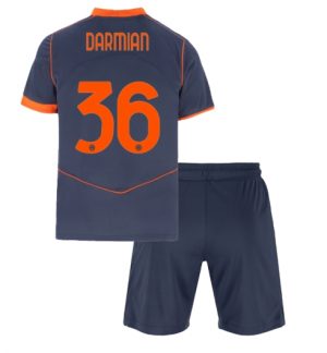 Inter Milan Matteo Darmian #36 Derde tenue Kinder 2025-26 Korte Mouwen en Broekje