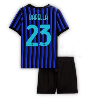 Inter Milan Nicolo Barella #23 Thuis tenue Kinder 2025-26 Korte Mouwen en Broekje