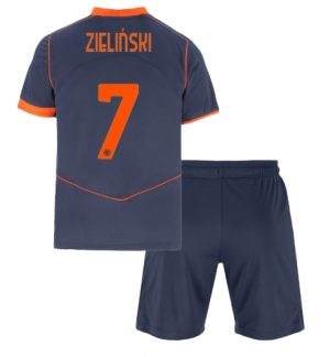 Inter Milan Piotr Zielinski #7 Derde tenue Kinder 2025-26 Korte Mouwen en Broekje
