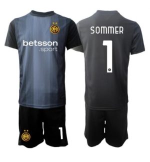 Inter Milan Yann Sommer #1 Keeper Thuis tenue Kinder 2025-26 Korte Mouwen en Broekje