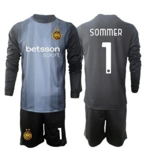 Inter Milan Yann Sommer #1 Keeper Thuis tenue Kinder 2025-26 Lange Mouwen (+ broek)