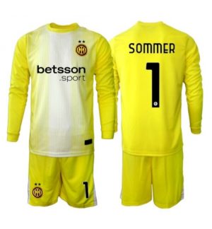 Inter Milan Yann Sommer #1 Keeper Uit tenue Kinder 2025-26 Lange Mouwen (+ broek)