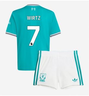 Liverpool Florian Wirtz #7 Derde tenue Kinder 2025-26 Korte Mouwen en Broekje