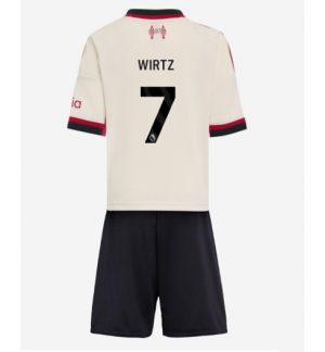 Liverpool Florian Wirtz #7 Uit tenue Kinder 2025-26 Korte Mouwen en Broekje