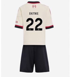 Liverpool Hugo Ekitike #22 Uit tenue Kinder 2025-26 Korte Mouwen en Broekje
