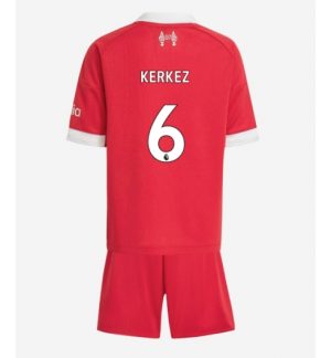 Liverpool Milos Kerkez #6 Thuis tenue Kinder 2025-26 Korte Mouwen en Broekje