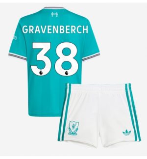Liverpool Ryan Gravenberch #38 Derde tenue Kinder 2025-26 Korte Mouwen en Broekje