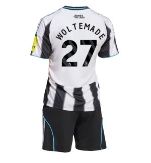 Newcastle United Nick Woltemade #27 Thuis tenue Kinder 2025-26 Korte Mouwen en Broekje Newcastle United Nick Woltemade #27 Thuis tenue Kinder 2025-26 Korte Mouwen en Broekje