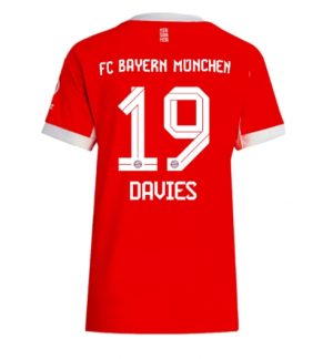 Bayern Munich Alphonso Davies #19 Thuis tenue Dames 2025-26 Korte Mouw