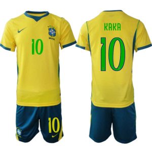 Brazilië WK 2026 Thuistenue Heren Kaká #10 Voetbalshirt + Shorts Brazilië WK 2026 Thuistenue Heren Kaká #10 Voetbalshirt + Shorts