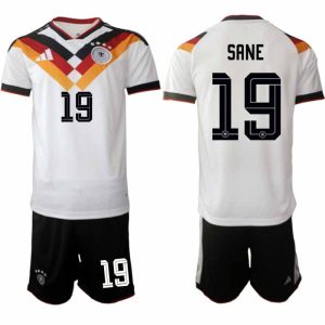 Duitsland WK 2026 Thuistenue Heren Leroy Sané #19 Voetbalshirt + Shorts