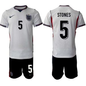 Engeland WK 2026 Thuistenue Heren – John Stones #5 Voetbalshirt + Shorts