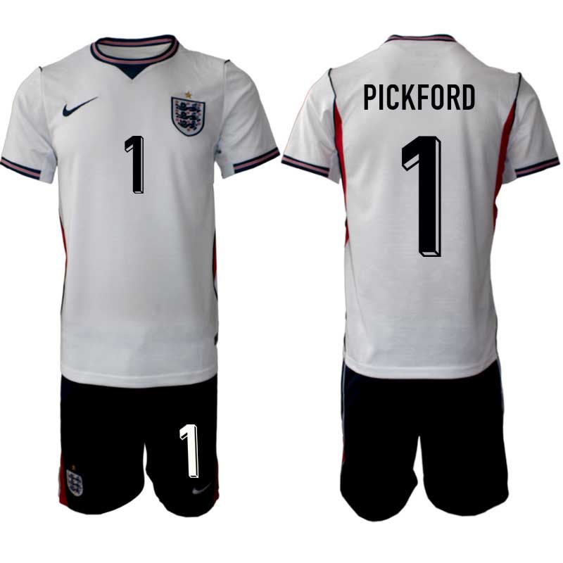 Engeland WK 2026 Thuistenue Heren – Jordan Pickford #1 Voetbalshirt + Shorts Engeland WK 2026 Thuistenue Heren – Jordan Pickford #1 Voetbalshirt + Shorts
