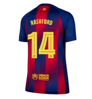 FC Barcelona Marcus Rashford #14 Thuis tenue Dames 2025-26 Korte Mouw