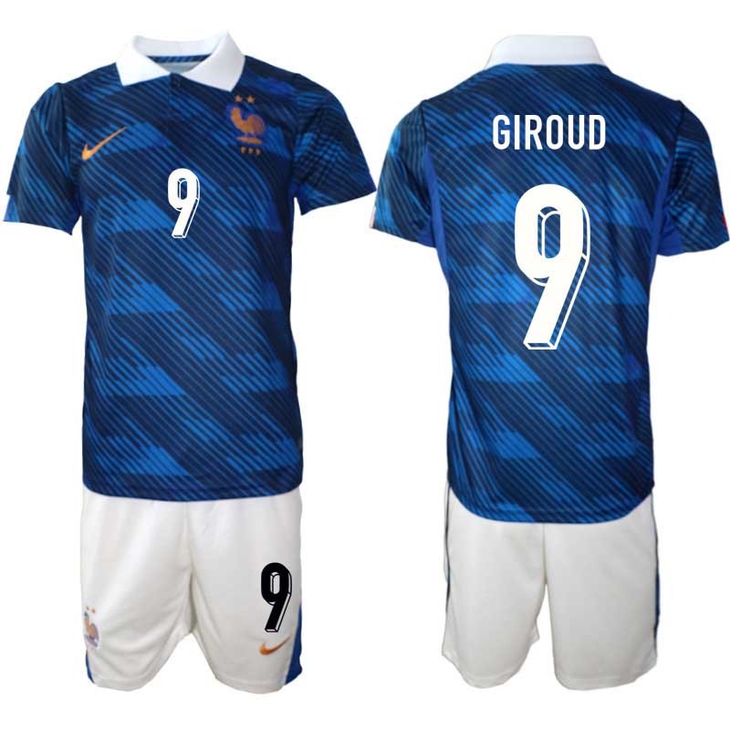 Frankrijk WK 2026 Thuistenue Heren – Olivier Giroud #9 Voetbalshirt + Shorts Frankrijk WK 2026 Thuistenue Heren – Olivier Giroud #9 Voetbalshirt + Shorts