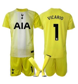 Tottenham Hotspur Guglielmo Vicario #1 Keeper Derde tenue Kinder 2025-26 Korte Mouwen en Broekje