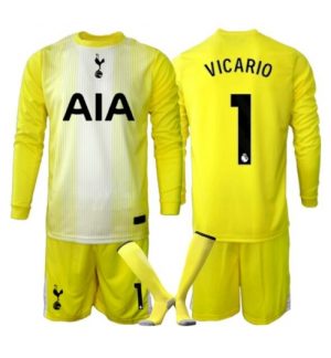 Tottenham Hotspur Guglielmo Vicario #1 Keeper Derde tenue Kinder 2025-26 Lange Mouwen (+ broek)