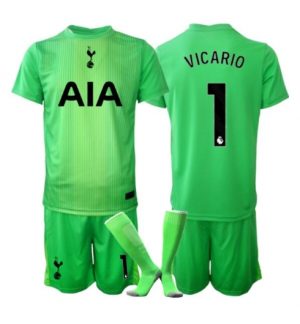 Tottenham Hotspur Guglielmo Vicario #1 Keeper Thuis tenue Kinder 2025-26 Korte Mouwen en Broekje