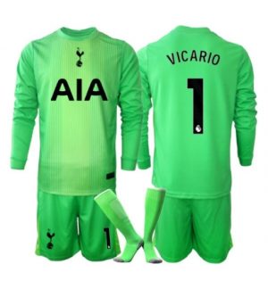 Tottenham Hotspur Guglielmo Vicario #1 Keeper Thuis tenue Kinder 2025-26 Lange Mouwen (+ broek)