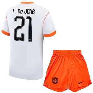 Nederland Uittenue WK 2026 Kinderen – Frenkie de Jong #21 Voetbalshirt + Shorts Set