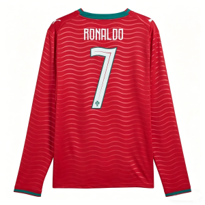 Portugal WK 2026 Thuisshirt Heren Lange Mouw – Cristiano Ronaldo #7 Voetbalshirt