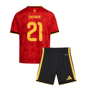 België Timothy Castagne #21 Thuis tenue Kids WK 2026 Voetbalshirt + Shorts Set